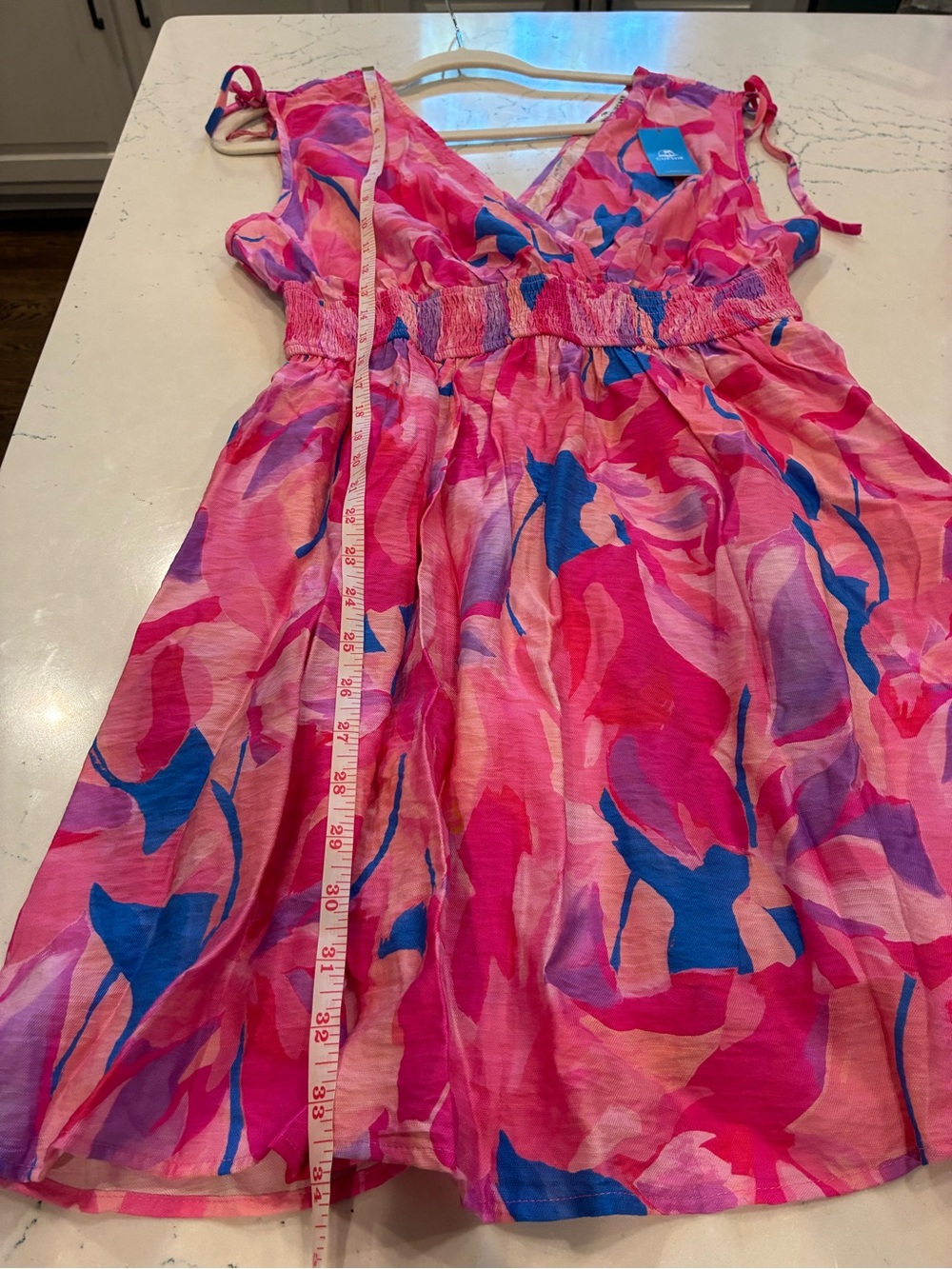 NWT Cupshe Pink & Blue Floral Dress - Picture 7 of 8